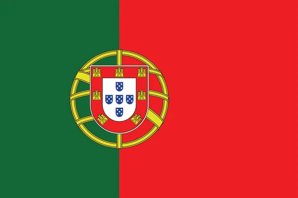 Portugiesische Flagge. Vektorformat — Stockvektor