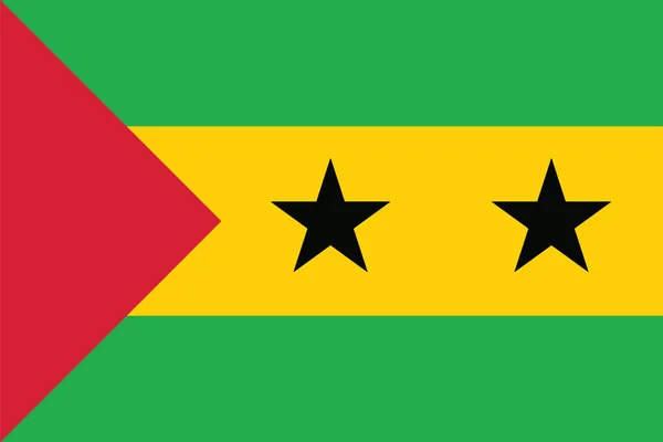 Vlag van Sao Tomé en Principe. Vector-formaat — Stockvector