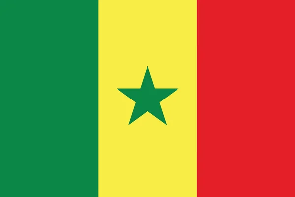 Senegal Bandera.. Formato vectorial — Archivo Imágenes Vectoriales