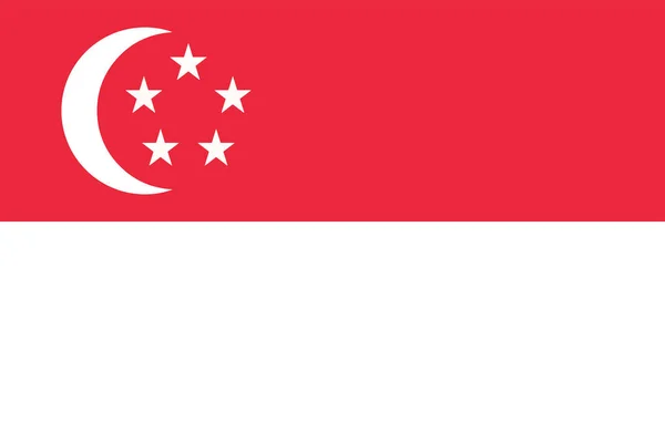 Bandera de Singapur. Formato vectorial — Vector de stock
