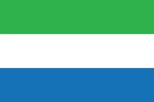Bandera de Sierra Leona. Formato vectorial — Vector de stock
