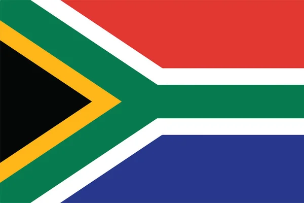 Südafrikanische Flagge. Vektorformat — Stockvektor