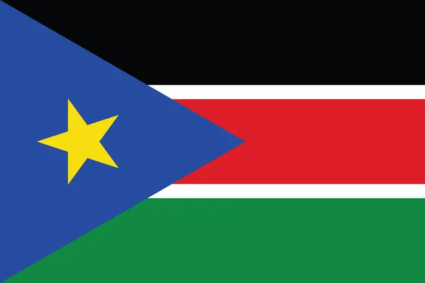 Vlajka Jižního Súdánu. Vektorový formát — Stockový vektor