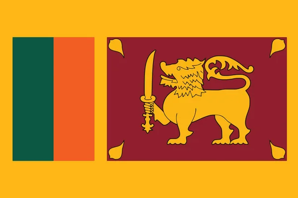 Sri lanka flag. Vektorformat — Stockvektor