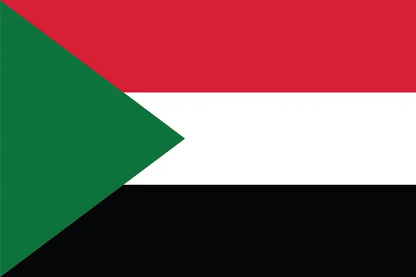 Szudán zászlaja. Vektoros formátumban — Stock Vector