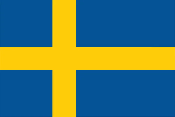 Sverige flagga. Vektorformat — Stock vektor