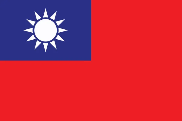 Taiwan Flag. Vector Format — Stock Vector