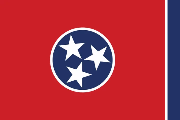 Tennessee State Flag, Estados Unidos. Formato vectorial — Archivo Imágenes Vectoriales