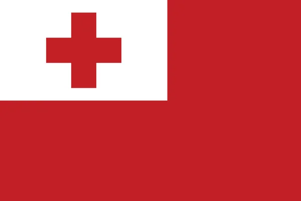 Bandera Tonga. Formato vectorial — Vector de stock