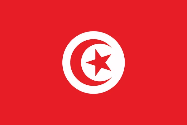 Tunisie Drapeau. Format vectoriel — Image vectorielle