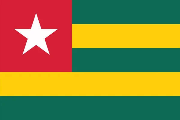 Togo Flag. Formato vectorial — Vector de stock