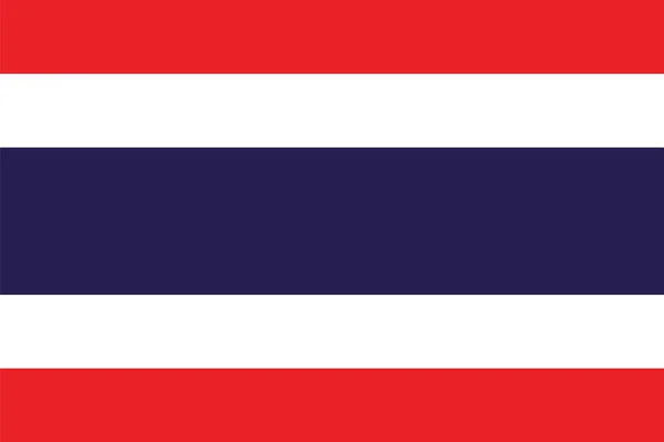 Bandeira da Tailândia. Formato vetorial —  Vetores de Stock
