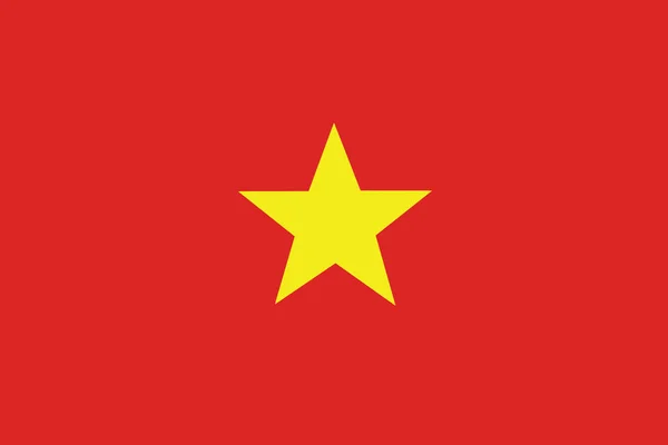 Vlajka Vietnamu. Vektorový formát — Stockový vektor
