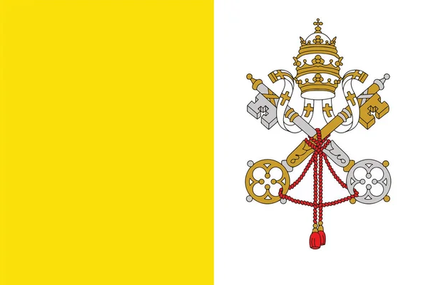 Vatikanische Stadtfahne. Vektorformat — Stockvektor
