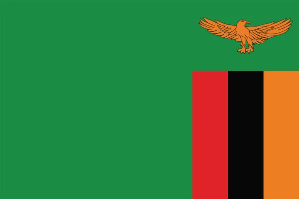 Bandera de Zambia. Formato vectorial — Vector de stock