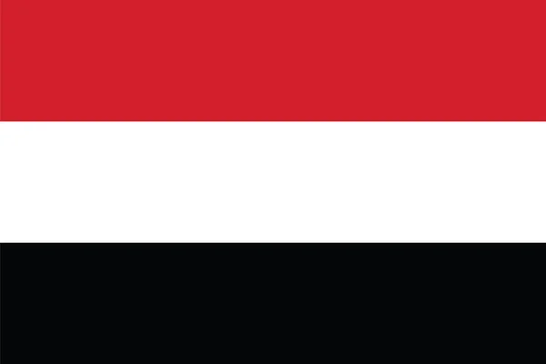 Bandeira do Iémen. Formato vetorial — Vetor de Stock