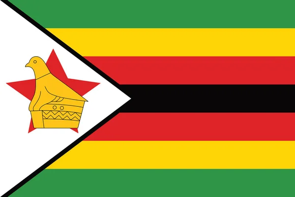 Flaga Zimbabwe. Formacie wektorowym — Wektor stockowy