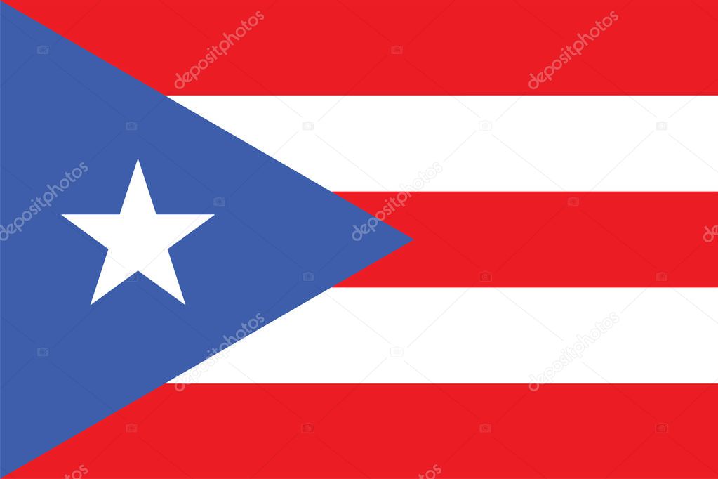 Puerto Rico Flag. Vector Format