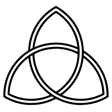 Dini işareti. Hıristiyanlık. Triquetra. Vektör biçimi.