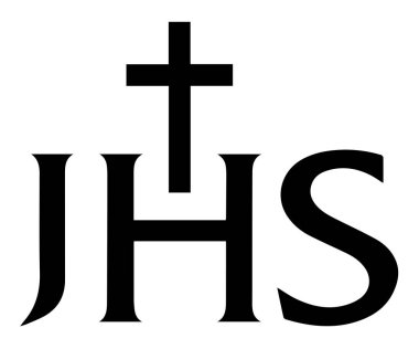 Dini işareti. Hıristiyanlık. IHS veya Jhs Monogram İsa'nın adı. Vektör biçimi.