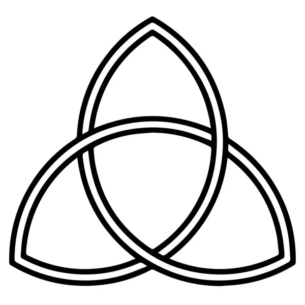 Signe religieux. Le christianisme. Triquetra. Format vectoriel . — Image vectorielle