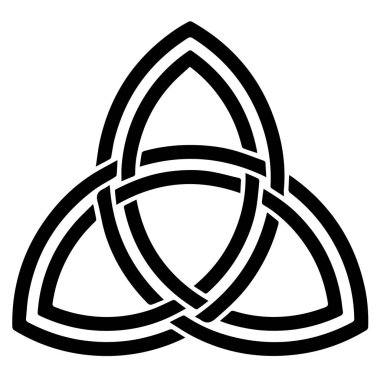 Dini işareti. Wicca ve Neopaganism. Triquetra (Celtic). Vektör biçimi