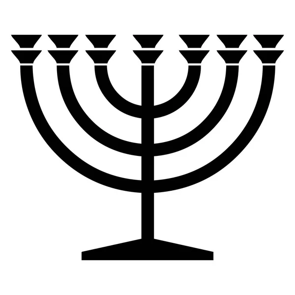 Religiösa tecken. Judendomen. Menorah. Vektorformat. — Stock vektor