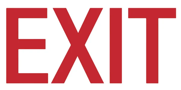 Señal de salida. El signo EXIT rojo o verde es más común en los Estados Unidos y anteriormente Canadá. Formato vectorial . — Vector de stock