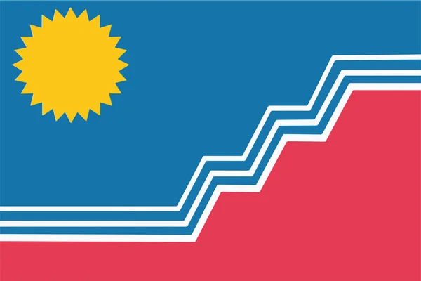 Vlajka Sioux Falls, Jižní Dakota, Usa. Vektorový formát. — Stockový vektor