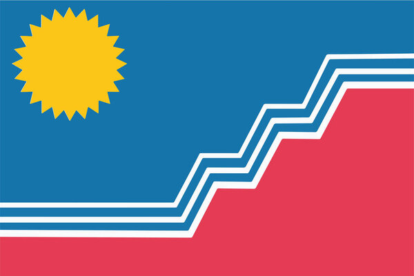 Flag of Sioux Falls, South Dakota, USA. Vector Format.