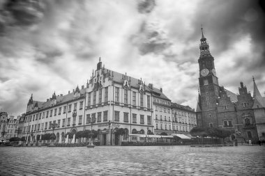 Wroclaw, Polonya - 13 Temmuz 2017: Wroclaw Old Town. Bir Avrupa'nın en güzel Pazar kareler ile şehir. Aşağı Silezya, Polonya, Avrupa'nın tarihsel başkenti.