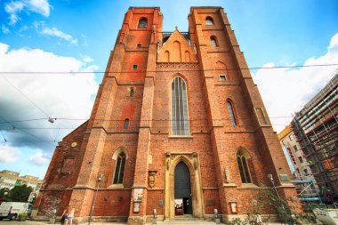 Wroclaw, Polonya - 23 Ağustos 2017: Cathedral St. Mary Magdalene şehrin en eski tapınak biridir. 1226-1232 yılında inşa sonra Alman kolonistler toplama ilk parish Kilisesi olduğunu.