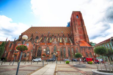 Wroclaw, Polonya - 23 Ağustos 2017: Cathedral St. Mary Magdalene şehrin en eski tapınak biridir. 1226-1232 yılında inşa sonra Alman kolonistler toplama ilk parish Kilisesi olduğunu.