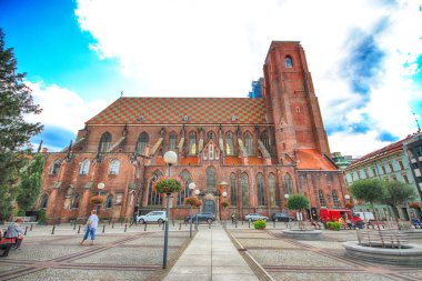 Wroclaw, Polonya - 23 Ağustos 2017: Cathedral St. Mary Magdalene şehrin en eski tapınak biridir. 1226-1232 yılında inşa sonra Alman kolonistler toplama ilk parish Kilisesi olduğunu.
