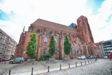 Wroclaw, Polonya - 23 Ağustos 2017: Cathedral St. Mary Magdalene şehrin en eski tapınak biridir. 1226-1232 yılında inşa sonra Alman kolonistler toplama ilk parish Kilisesi olduğunu.