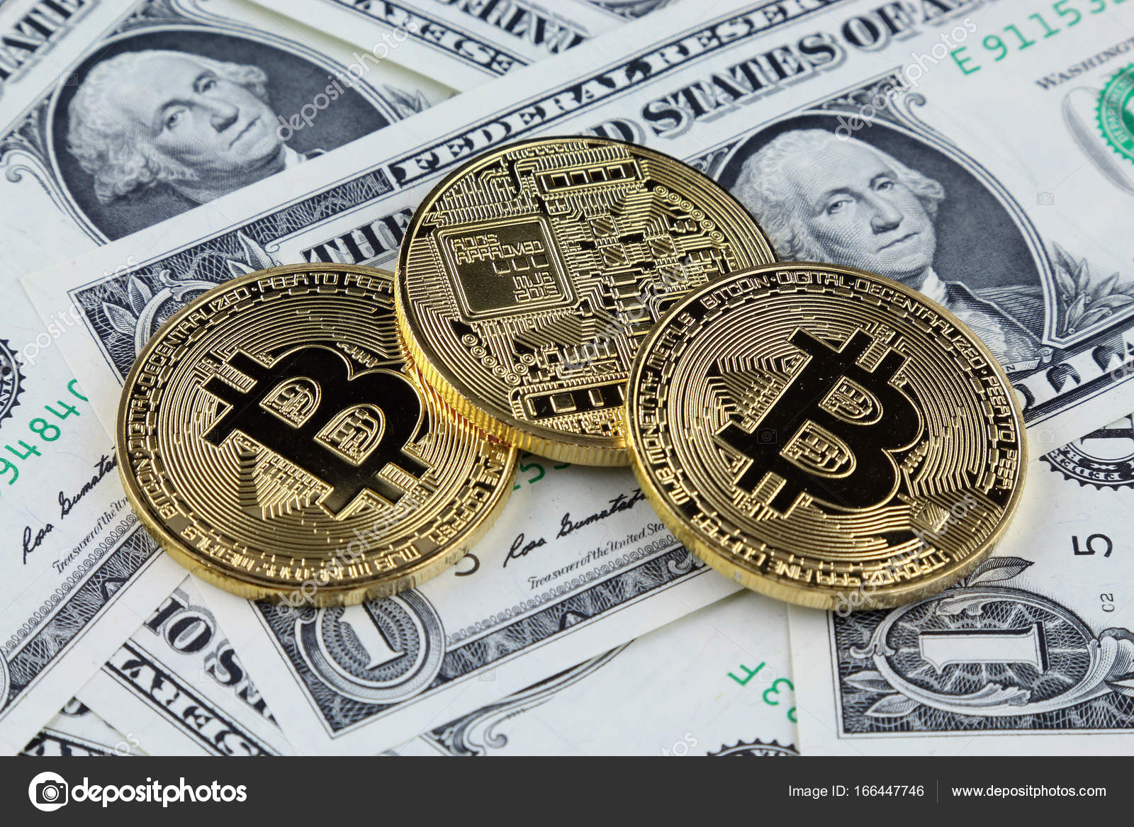 Physical Version Of Bitcoin New Virtual Money On Banknotes Of One - 