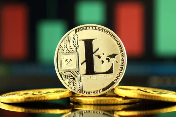 Litecoin, 새로운 가상 돈의 실제 버전. — 스톡 사진