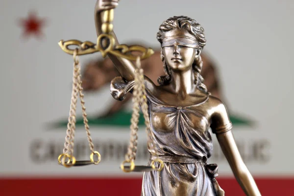 Символ Права Правосуддя Каліфорнії Державний Прапор Крупним Планом — стокове фото