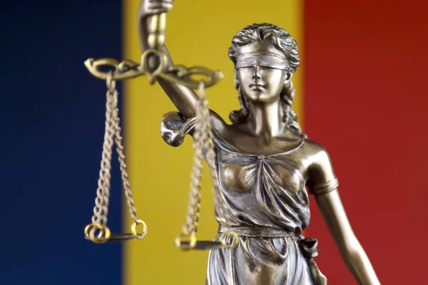 法と正義とチャドの国旗のシンボルです クローズ アップ — ストック写真
