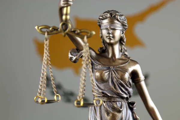Символ Права Правосуддя Прапор Кіпру Крупним Планом — стокове фото