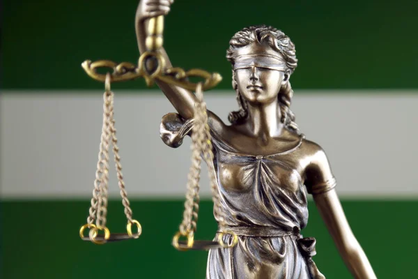 Символ Права Правосуддя Прапором Роттердама Крупним Планом — стокове фото
