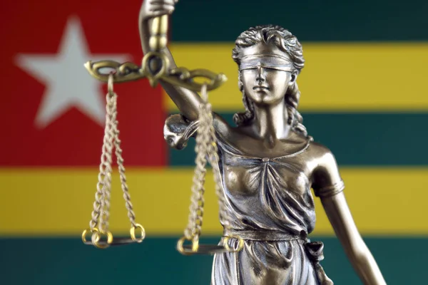 Symbol Prawa Sprawiedliwości Flaga Togo Bliska — Zdjęcie stockowe