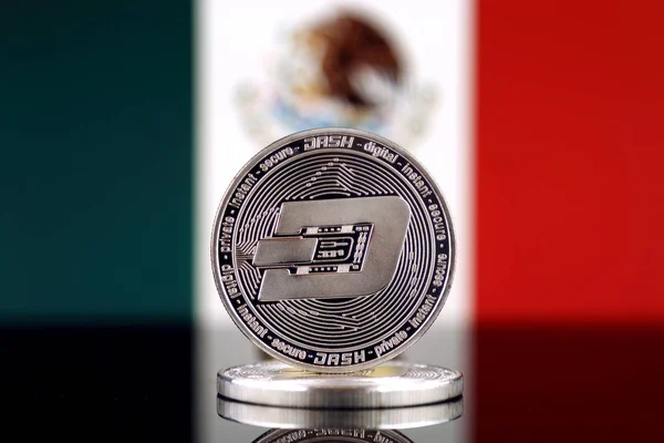 Versión Física Dash Dash Nuevo Dinero Virtual Bandera México Imagen — Foto de Stock