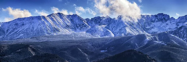 Poolse Tatra Gebergte Landschap Vroeg Ochtend Tatra Nationaal Park Herfst — Stockfoto