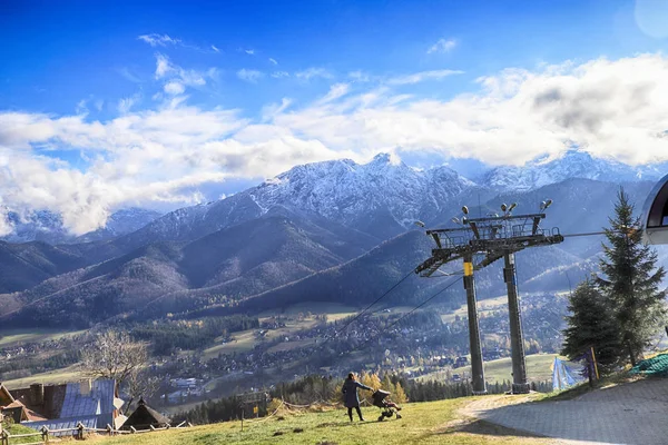 Zakopane โปแลนด พฤศจ กายน 2019 มมองของเม Zakopane จากซากาโลว โปแลนด โรป — ภาพถ่ายสต็อก