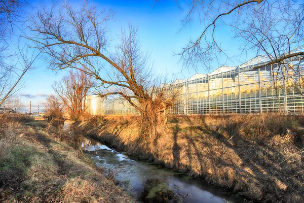 Wroclaw Polonia Dicembre 2019 Moderno Complesso Serre Situato Siechnice Vicino — Foto Stock