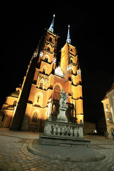 Wroclaw Poland December 2019 Cathedral John Baptist Wroclaw Poland Europe — Stock Photo, Image