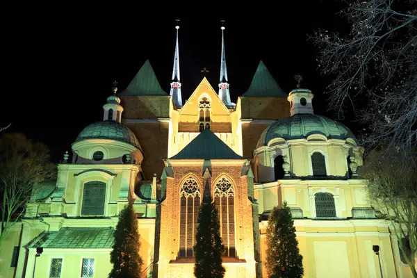 Wroclaw Poland December 2019 Cathedral John Baptist Wroclaw Poland Europe — Stock Photo, Image