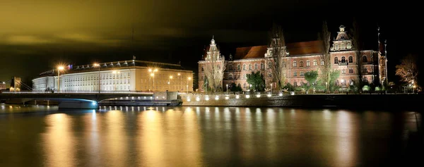 Vratislav Polsko Prosince 2019 Řeka Odra Národní Muzeum Vratislavi Polsko — Stock fotografie