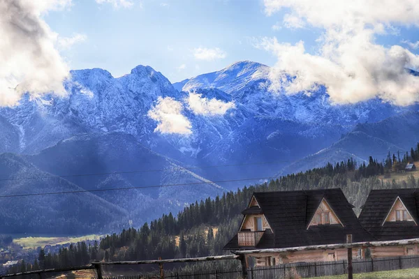 Zakopane Polska Listopada 2019 Tatrzański Park Narodowy Jesienią Krajobraz Słońcem — Zdjęcie stockowe